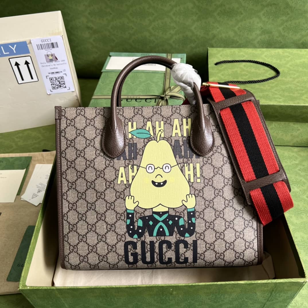 Best Replica Gucci Pear Print Small Tote 703256 Replica Bag - Colareps