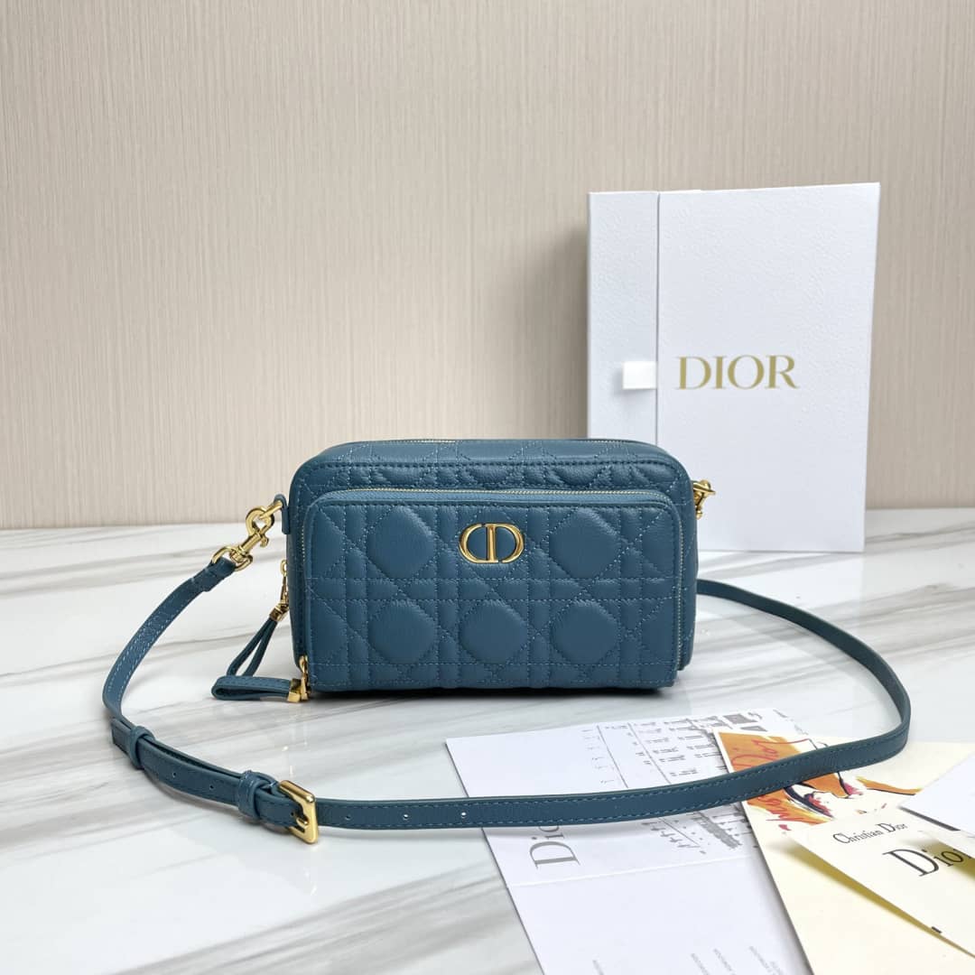 Best Replica Christian Dior Caro Double Calfskin Pouch - Colareps