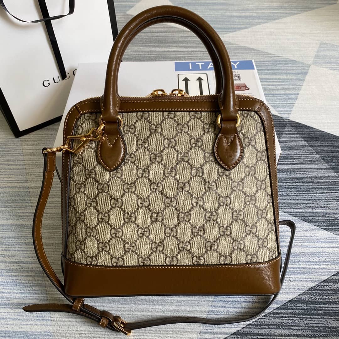 Best Replica Gucci 1955 Horsebit Polkadot Handle Bag Replica 621220 - Colareps