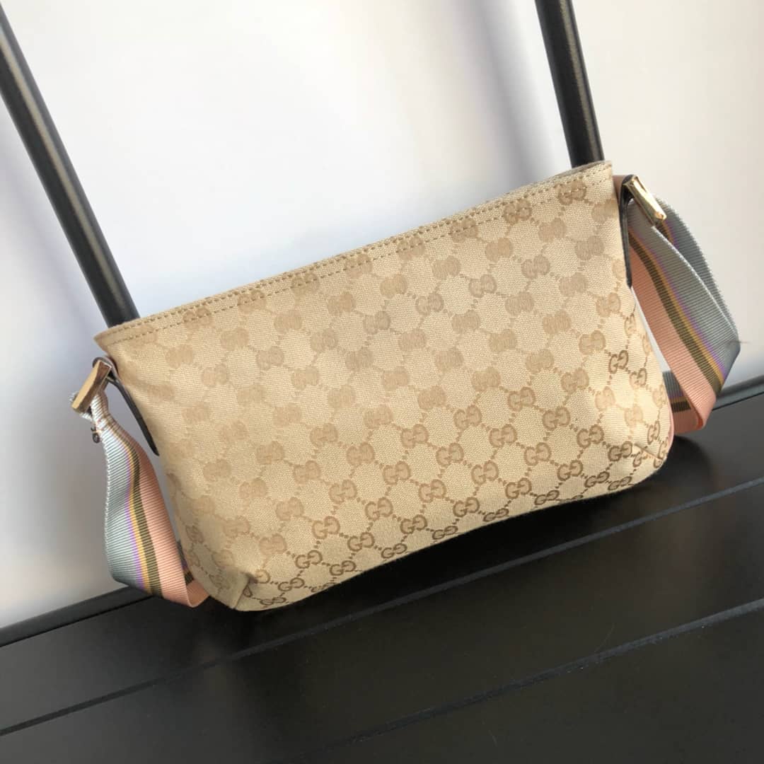 Best Replica Gucci GG Canvas Shoulder Bag Replica Beige 189749 - Colareps