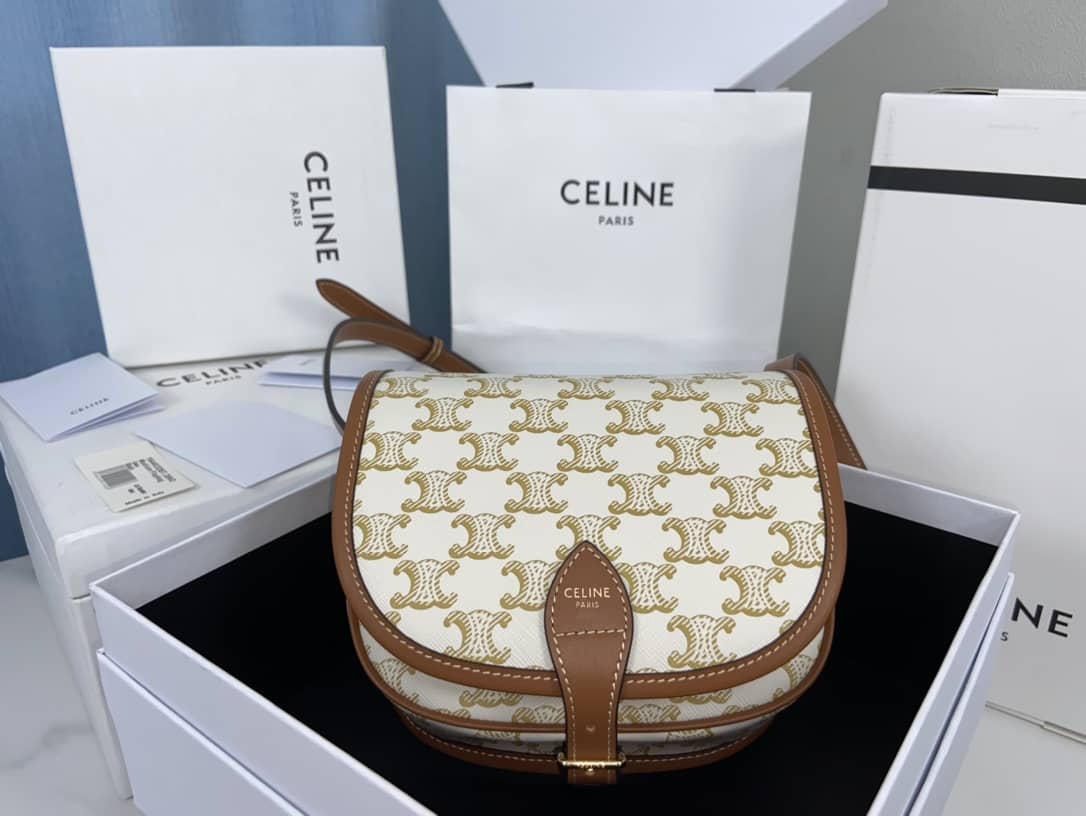 Best Replica Celine Bag Dupe Triomphe Canvas Medium Folco Replica Bag - Colareps