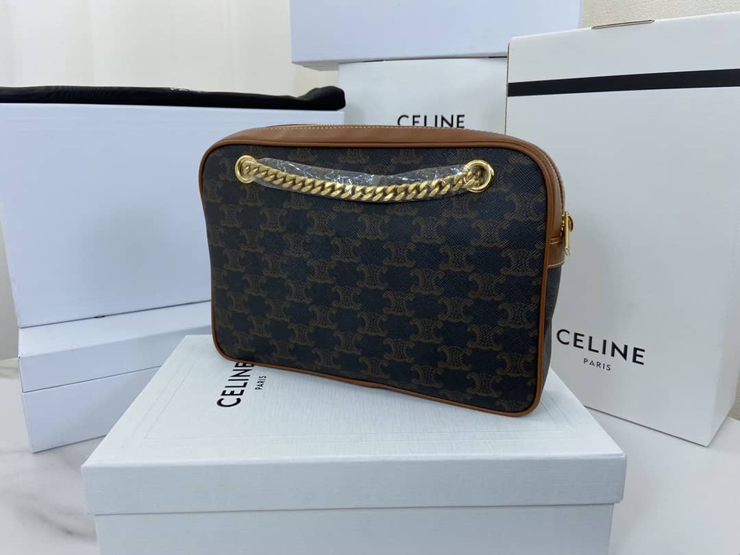 Best Replica Celine Bag Dupe Triomphe Canvas Calfskin Small Patapans Bag - Colareps