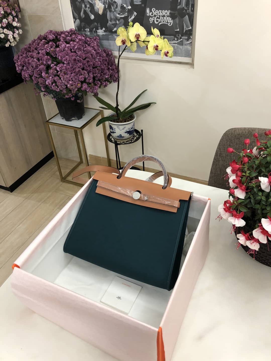 Best Replica Replica Hermes Birkin Bag 31 Canvas Leather HerBag - Colareps