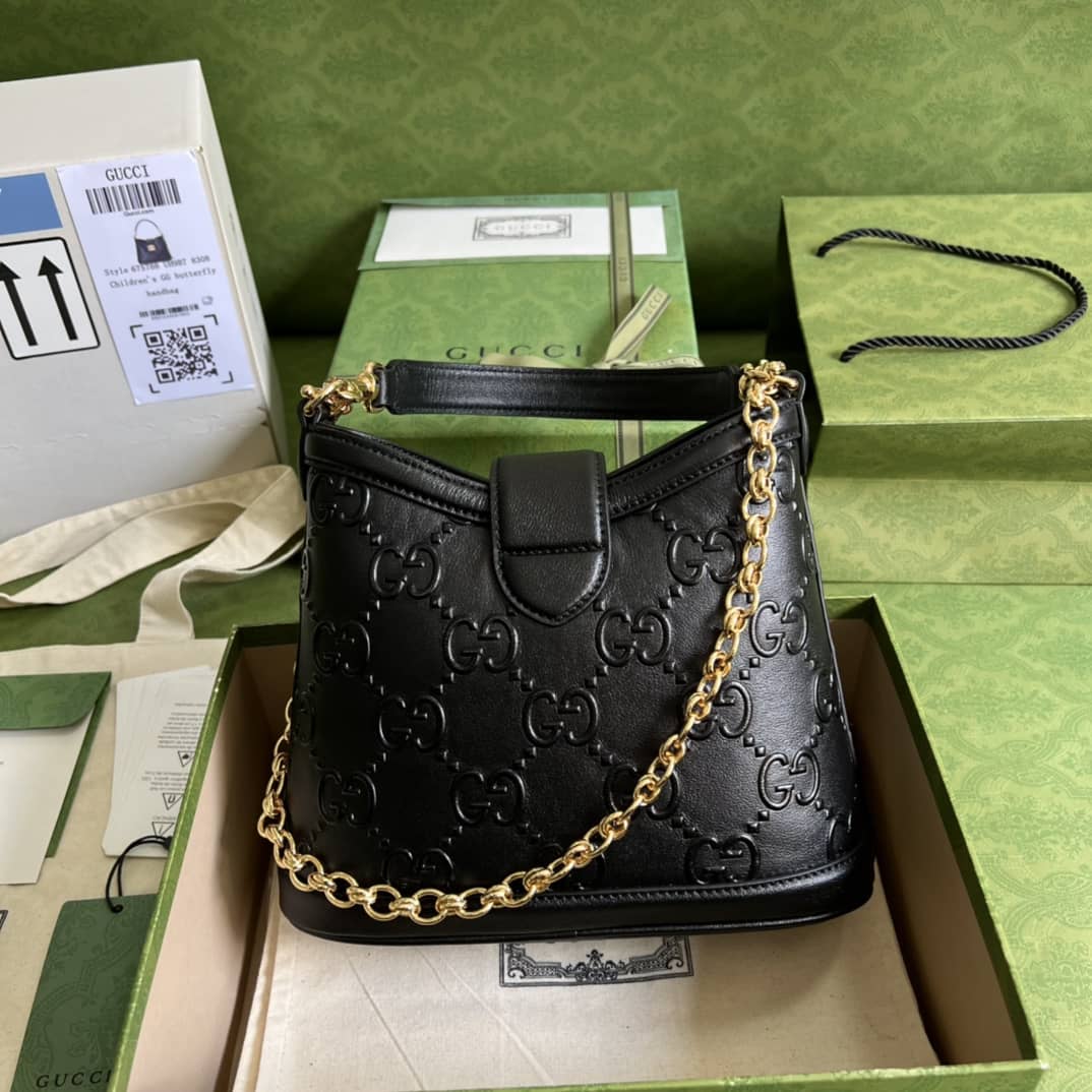 Best Replica Gucci Small GG Black 675788 Replica Shoulder Bag - Colareps