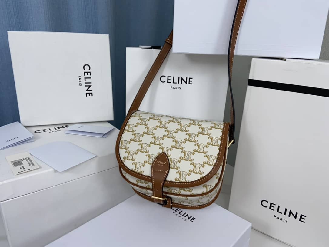 Best Replica Celine Bag Dupe Triomphe Canvas Medium Folco Replica Bag - Colareps