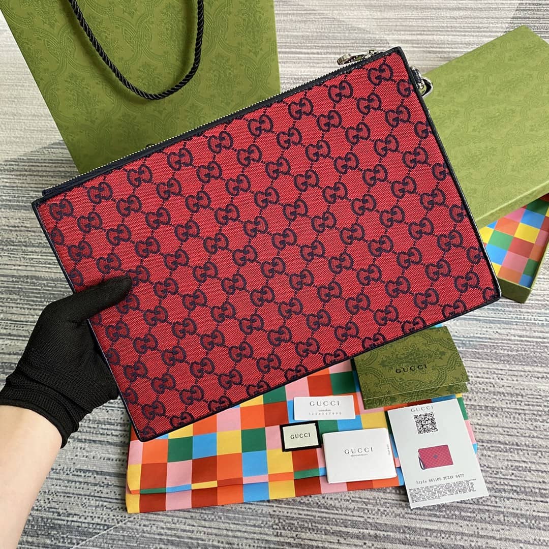 Best Replica Gucci Purse Dupes Multicolor Canvas GG Pouch657581 - Colareps