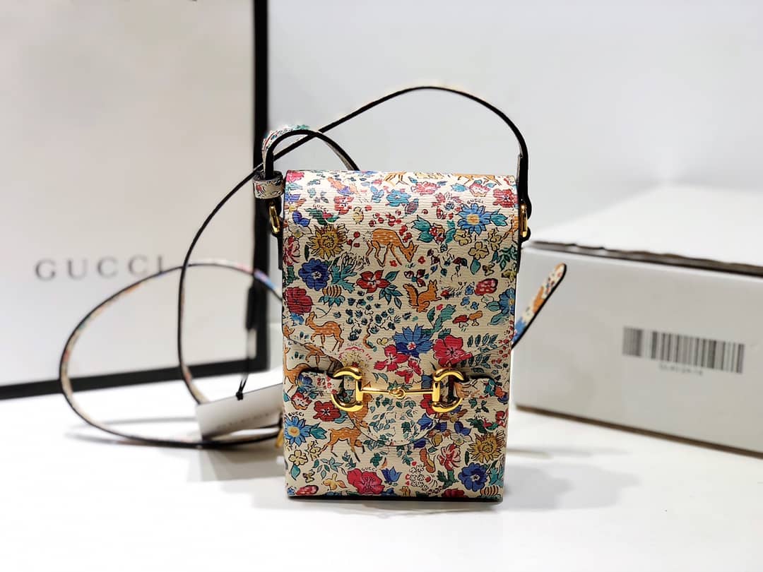 Best Replica Gucci GG Denim Canvas Leather Phone Bag Replica 625625 - Colareps