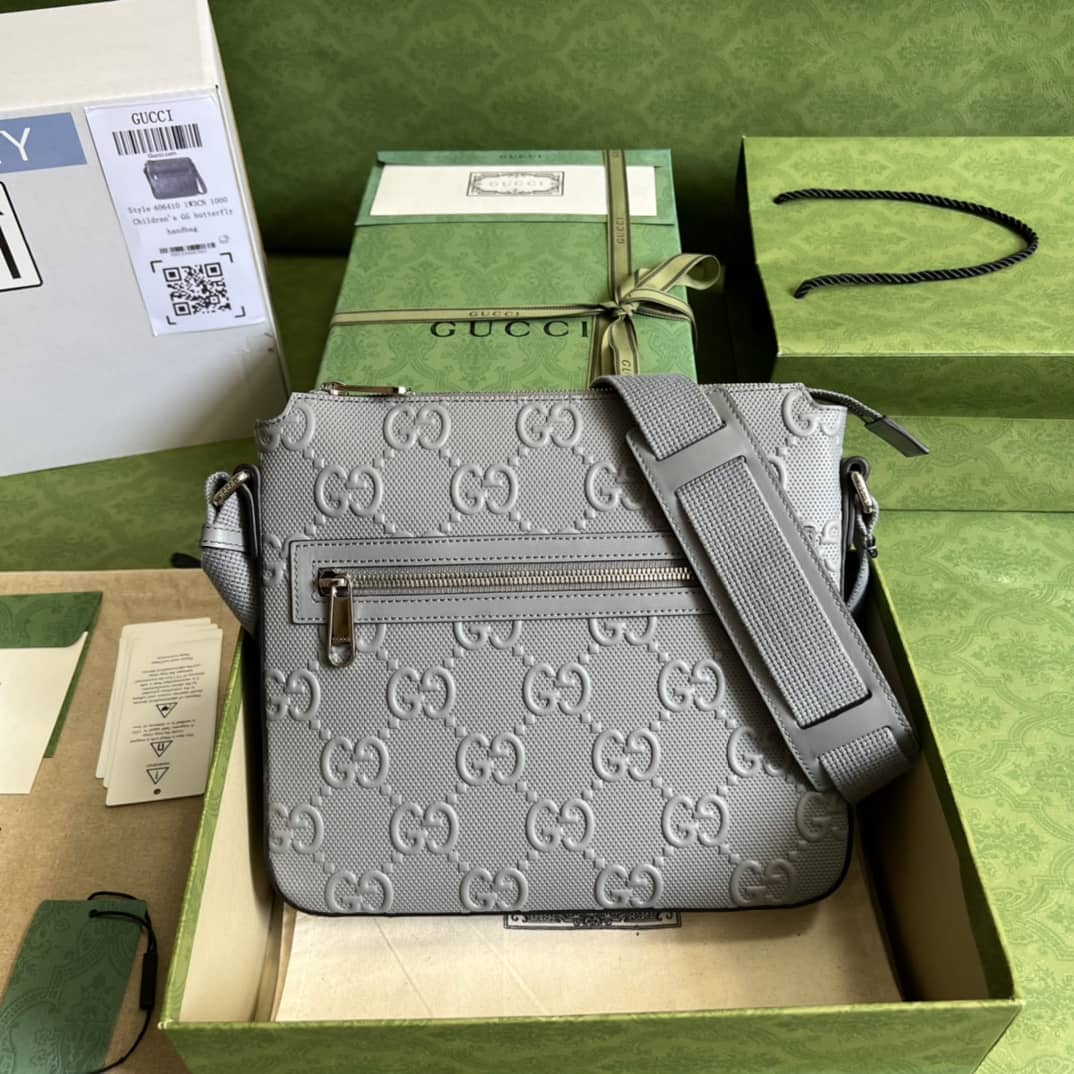 Best Replica Gucci GG Signature Leather Messenger Bag 406410 Replica - Colareps