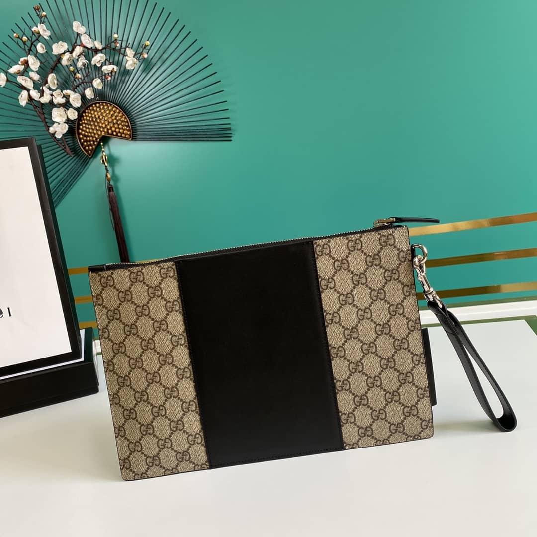 Best Replica Gucci GG Supreme Canvas Pouch Replica 495017 - Colareps