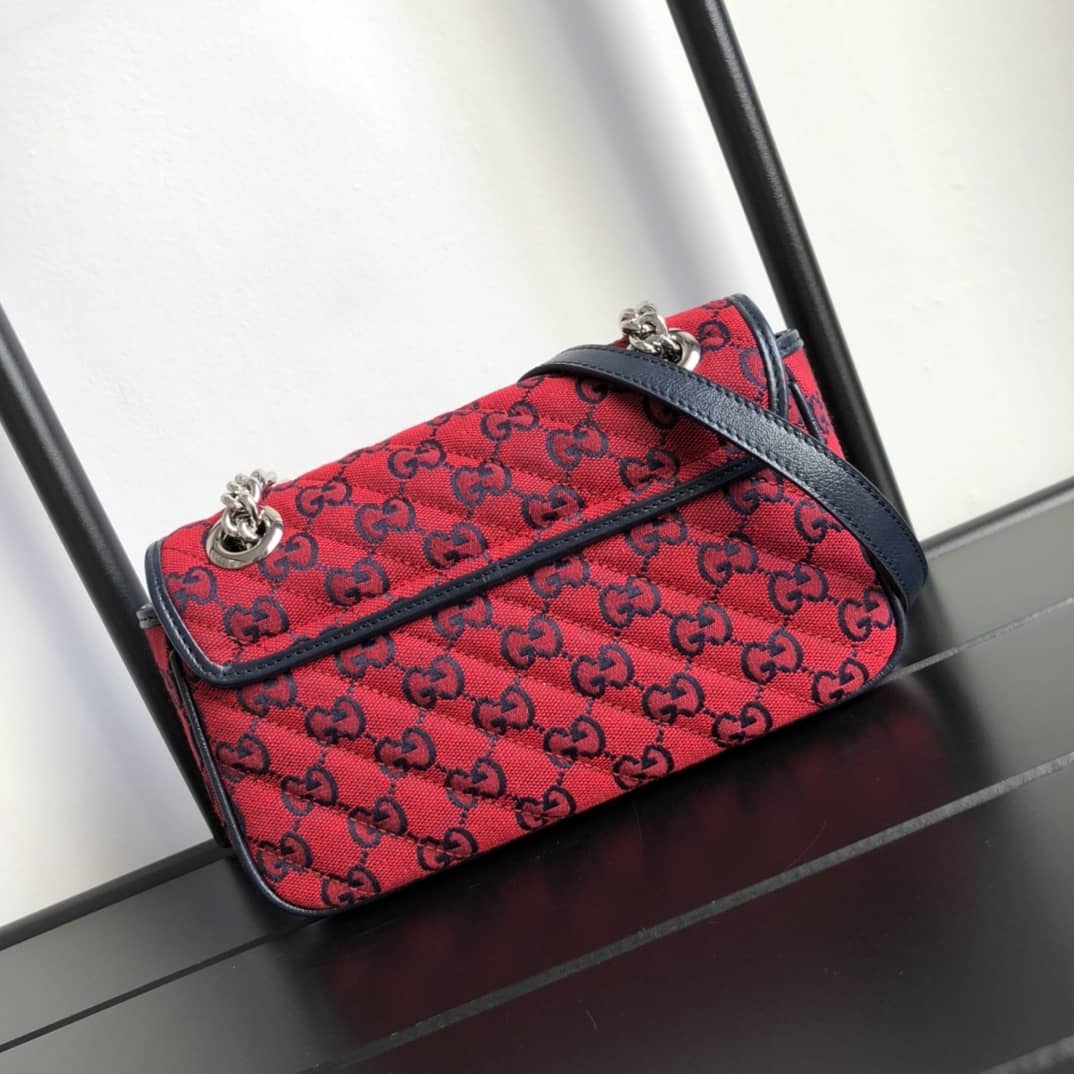 Best Replica Gucci GG Marmont Mini Matelasse Shoulder Bag Replica Red 446744 - Colareps