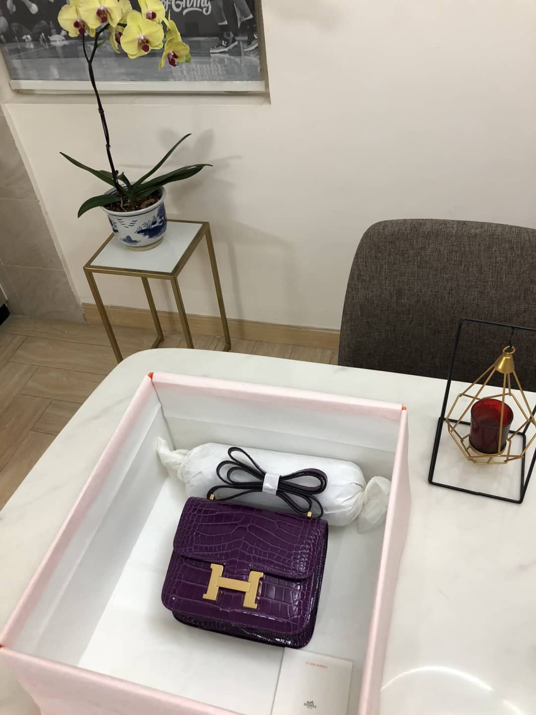 Best Replica Hermes Replica Constance 18CM Crocodile Shiny Bag - Colareps