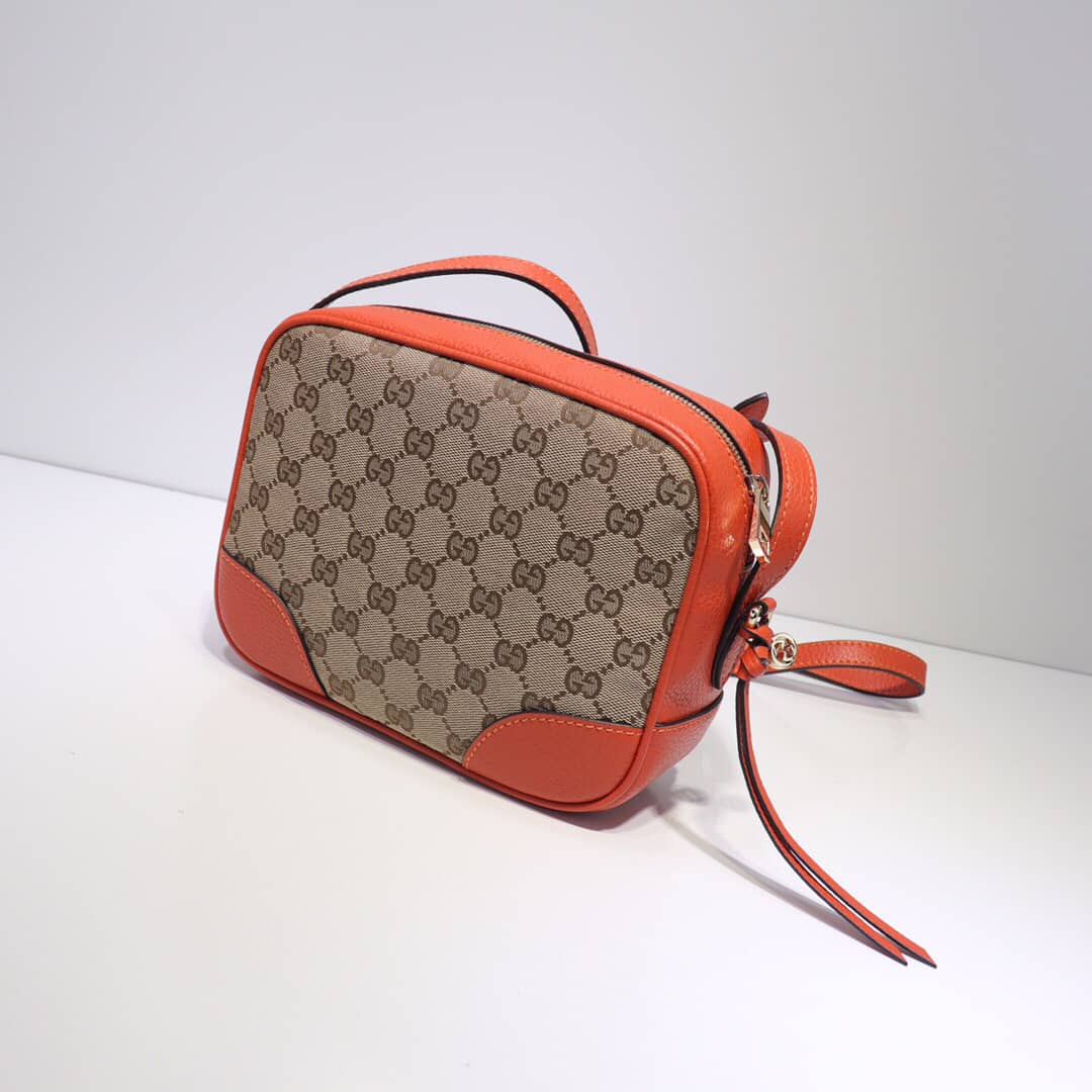 Best Replica Gucci GG Canvas Messenger Bag Replica Orange 449172 - Colareps