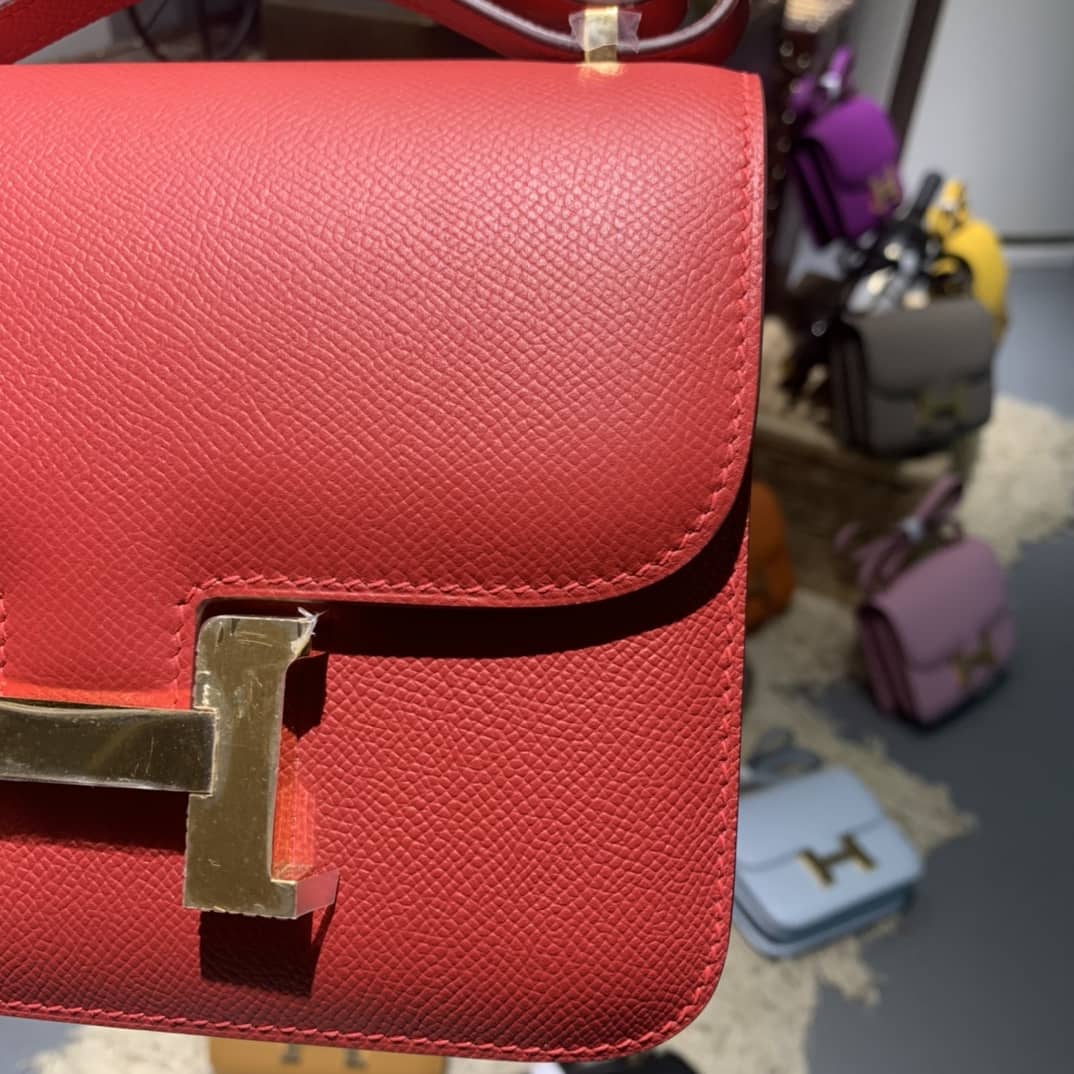 Best Replica Hermes Birkin Replica Constance Bag 18CM Epsom Leather - Colareps