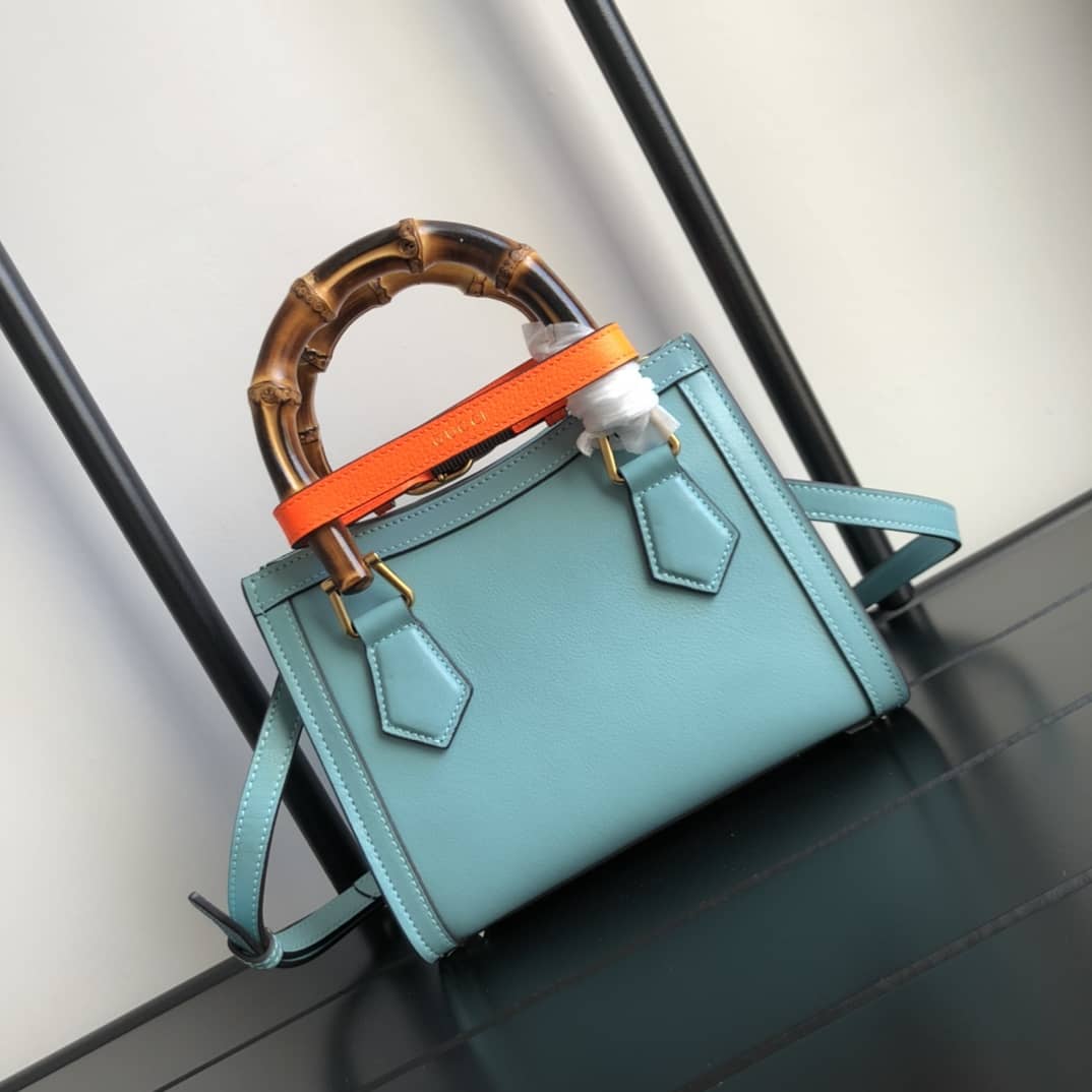 Best Replica Gucci Diana Mini Bamboo Tote Bag Replica Blue 655661 - Colareps