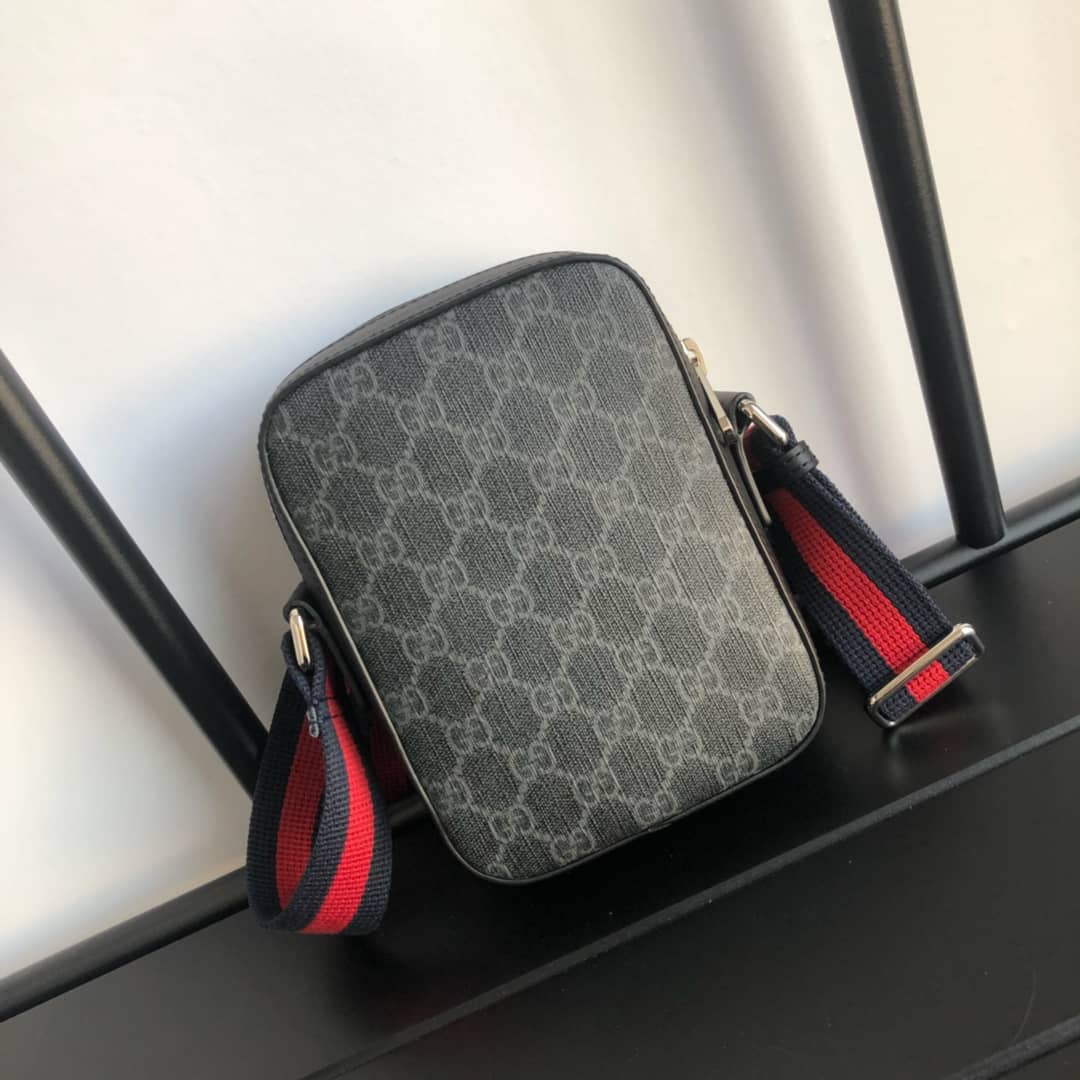Best Replica Gucci Ophidia Small GG Canvas Messenger Bag Replica Black 547926 - Colareps