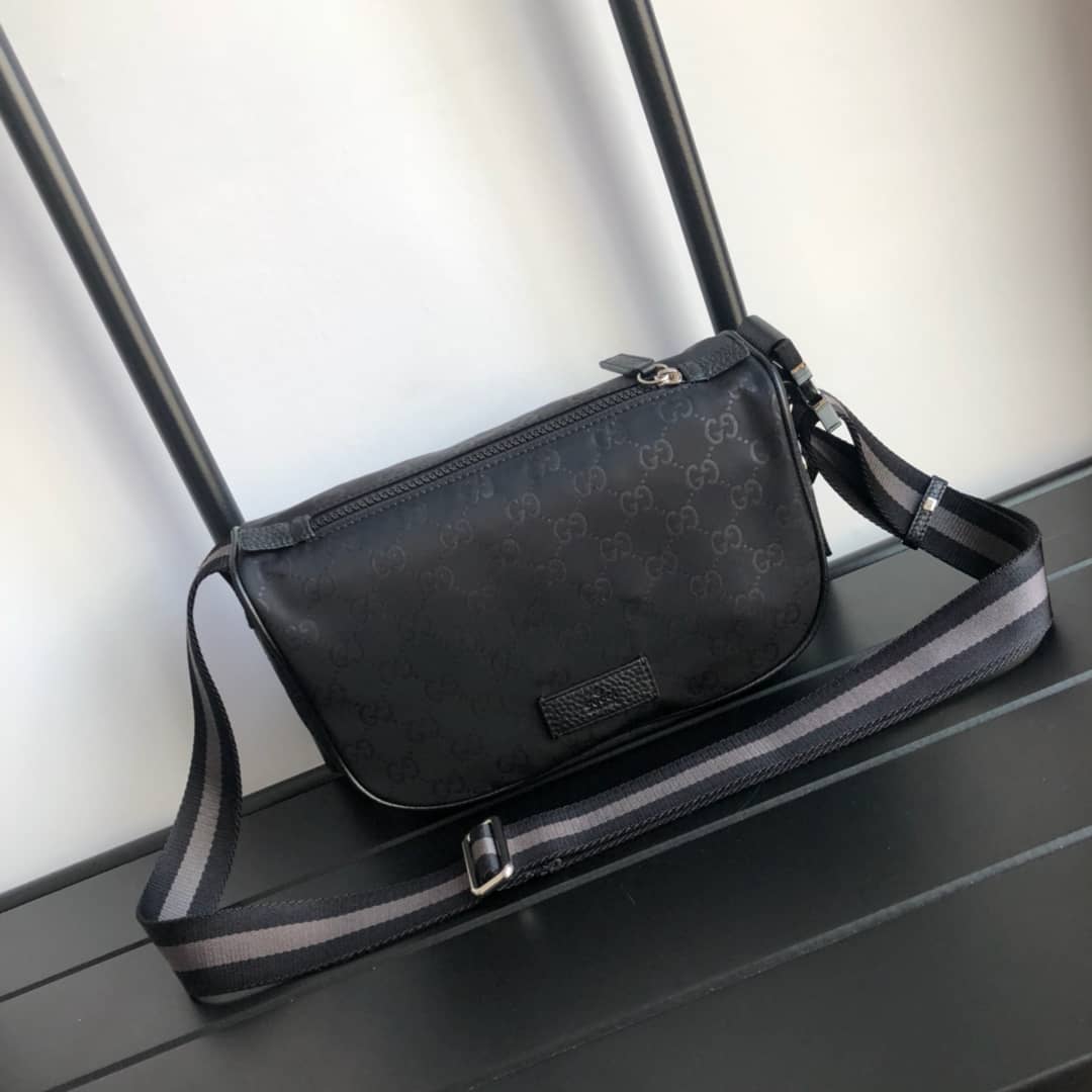 Best Replica Gucci GG Supreme Belt Bag Replica Black 449132 - Colareps