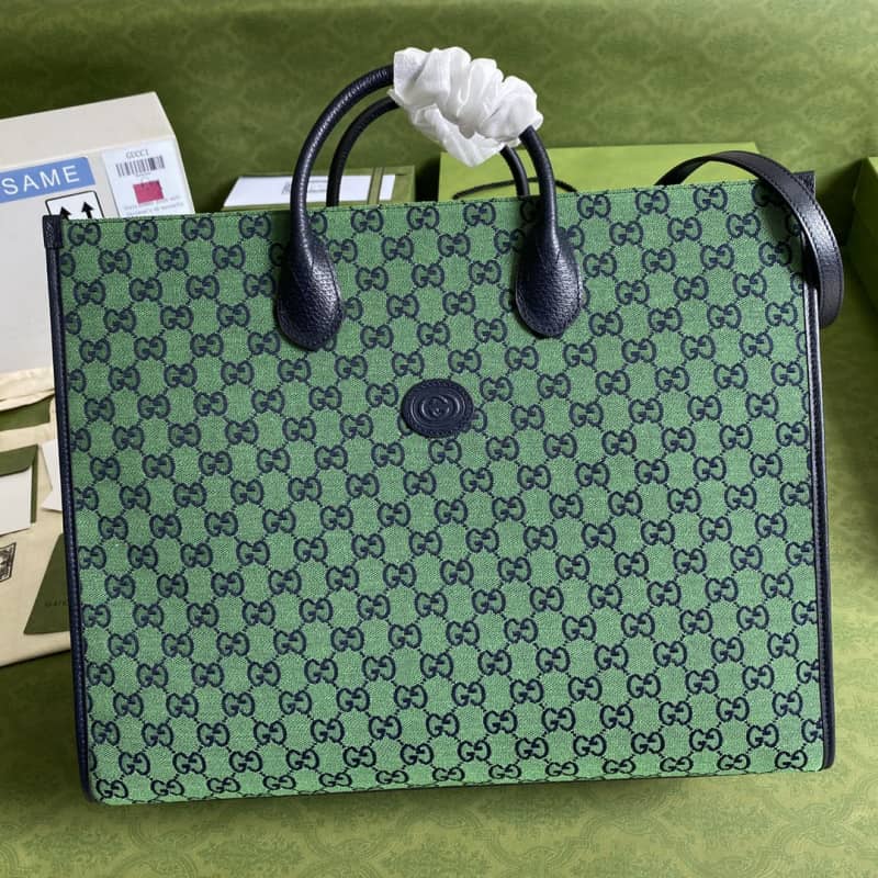 Best Replica Gucci Les Pommes Large Tote Replica Green 659980 - Colareps