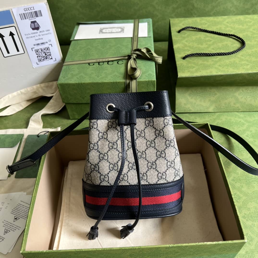 Best Replica Gucci Ophidia Mini GG Supreme 550620 Replica Bucket Bag - Colareps