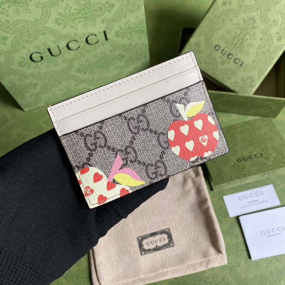 Best Replica Gucci Les Pommes Card Case Wallet Replica 663923 - Colareps
