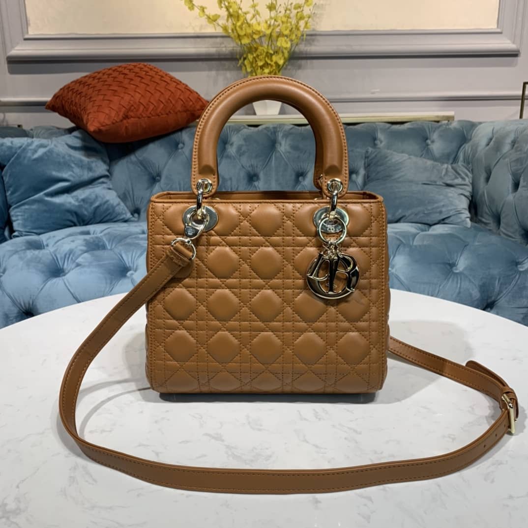 Best Replica Lady Dior Dupe 24CM Replica Bag(Cola) - Colareps