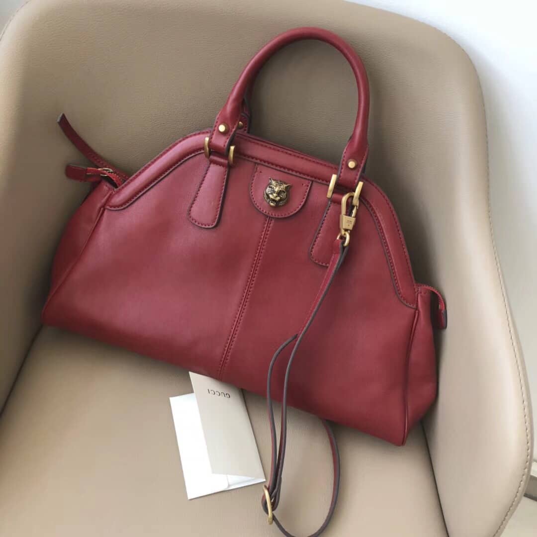 Best Replica Gucci ReBelle Medium Top Handle Bag Replica Red 516459 - Colareps