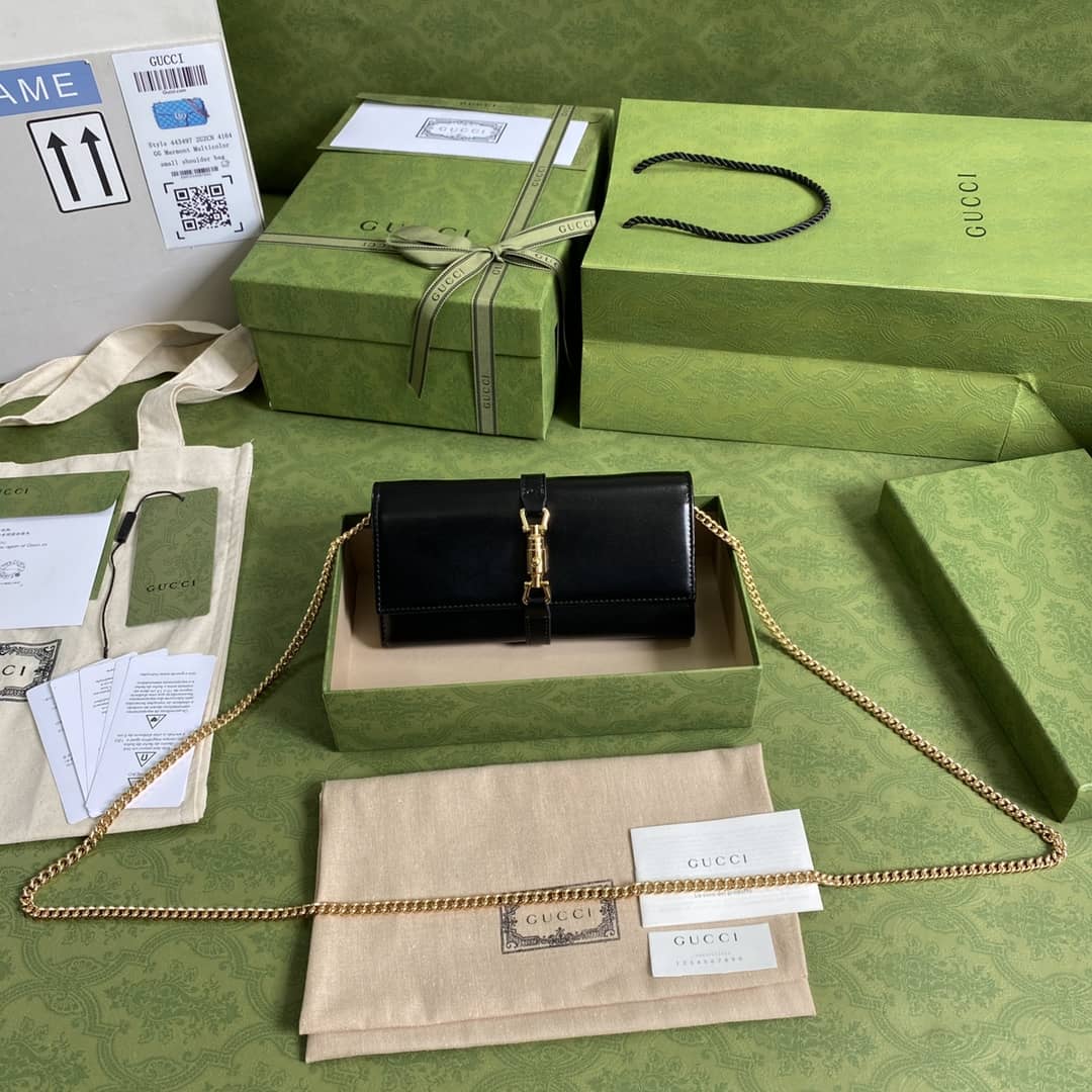 Best Replica Gucci Jackie 1961 Shoulder Bag Chain Wallet Replica 652681 - Colareps