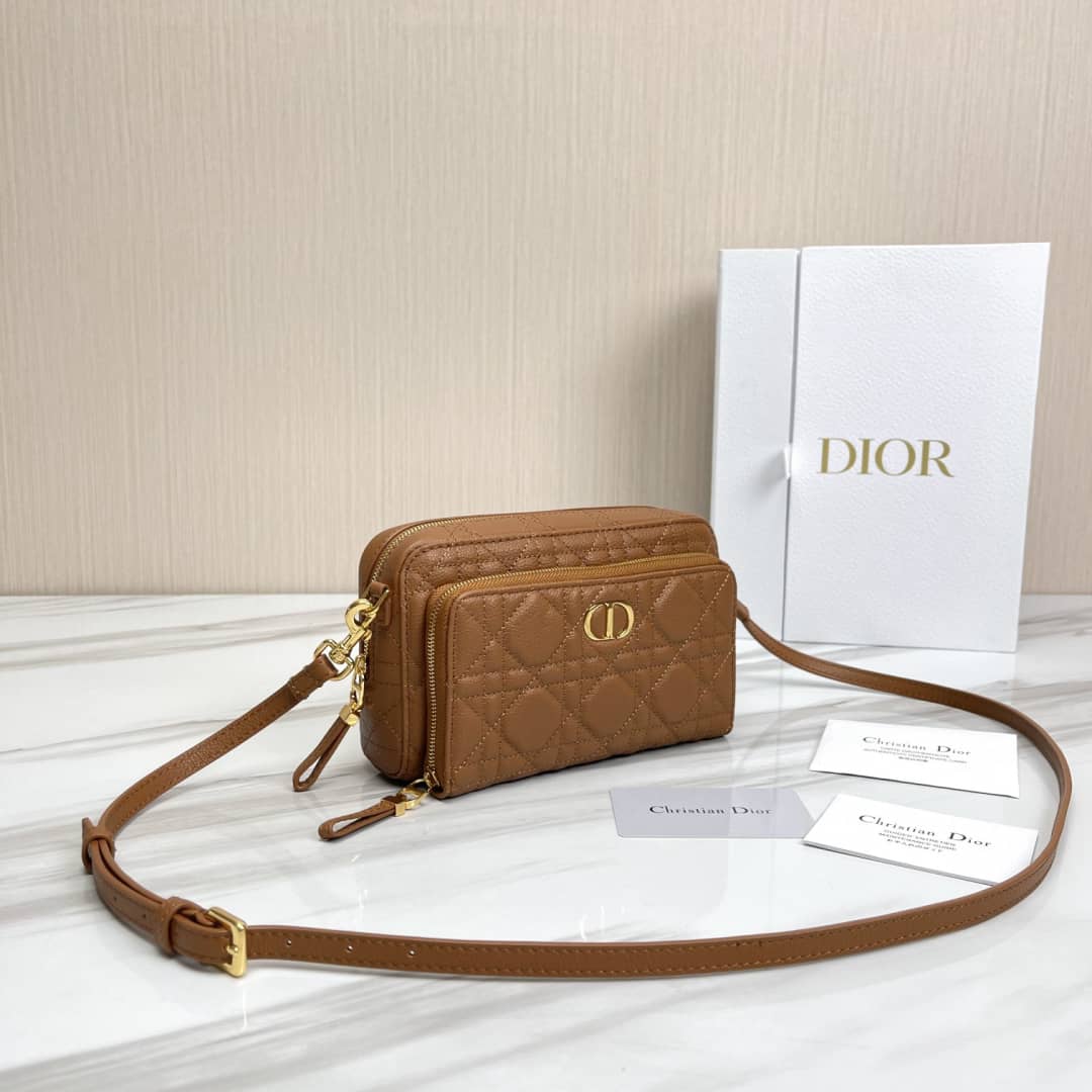 Best Replica Christian Dior Caro Double Calfskin Pouch - Colareps