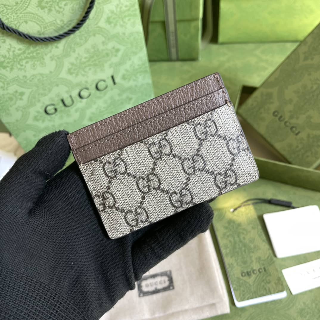 Best Replica Gucci GG Supreme Ophidia Holder Card Case Replica 523159 - Colareps