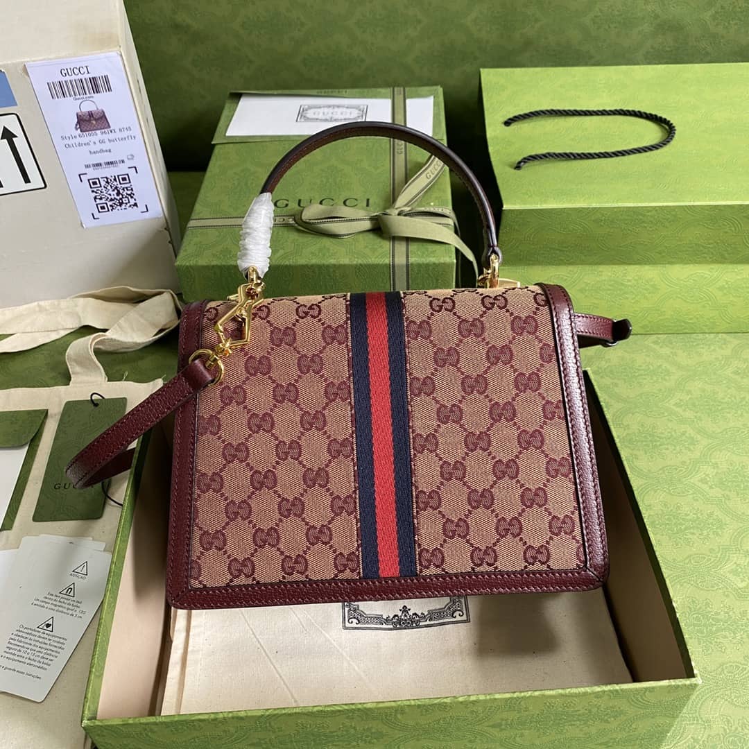 Best Replica Gucci Ophidia Web Small Top Handle Bag Replica 651055 - Colareps