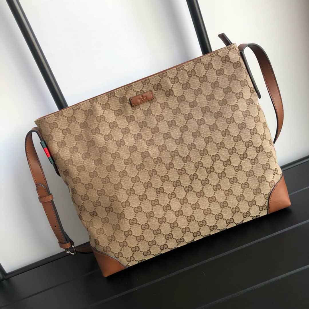 Best Replica Gucci GG Canvas Shoulder Bag Replica Brown 308930 - Colareps