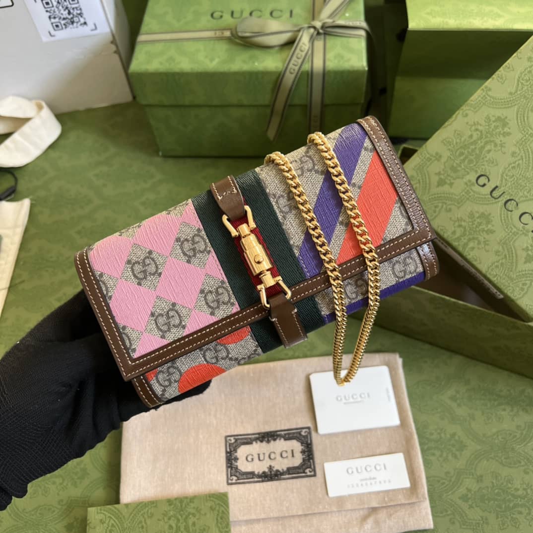 Best Replica Gucci Jackie 1961 Shoulder Bag Chain Wallet Replica 652681 - Colareps