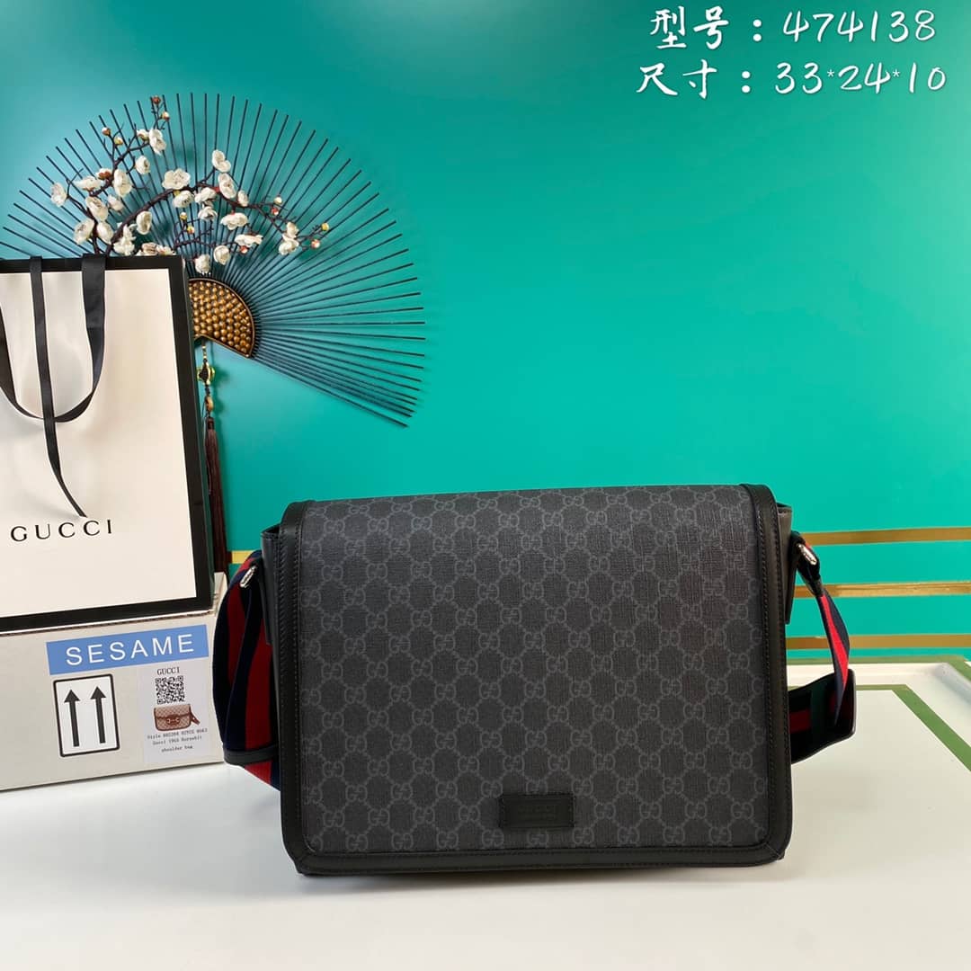 Best Replica Gucci Courier GG Supreme Shoulder Bag Replica 474138 - Colareps