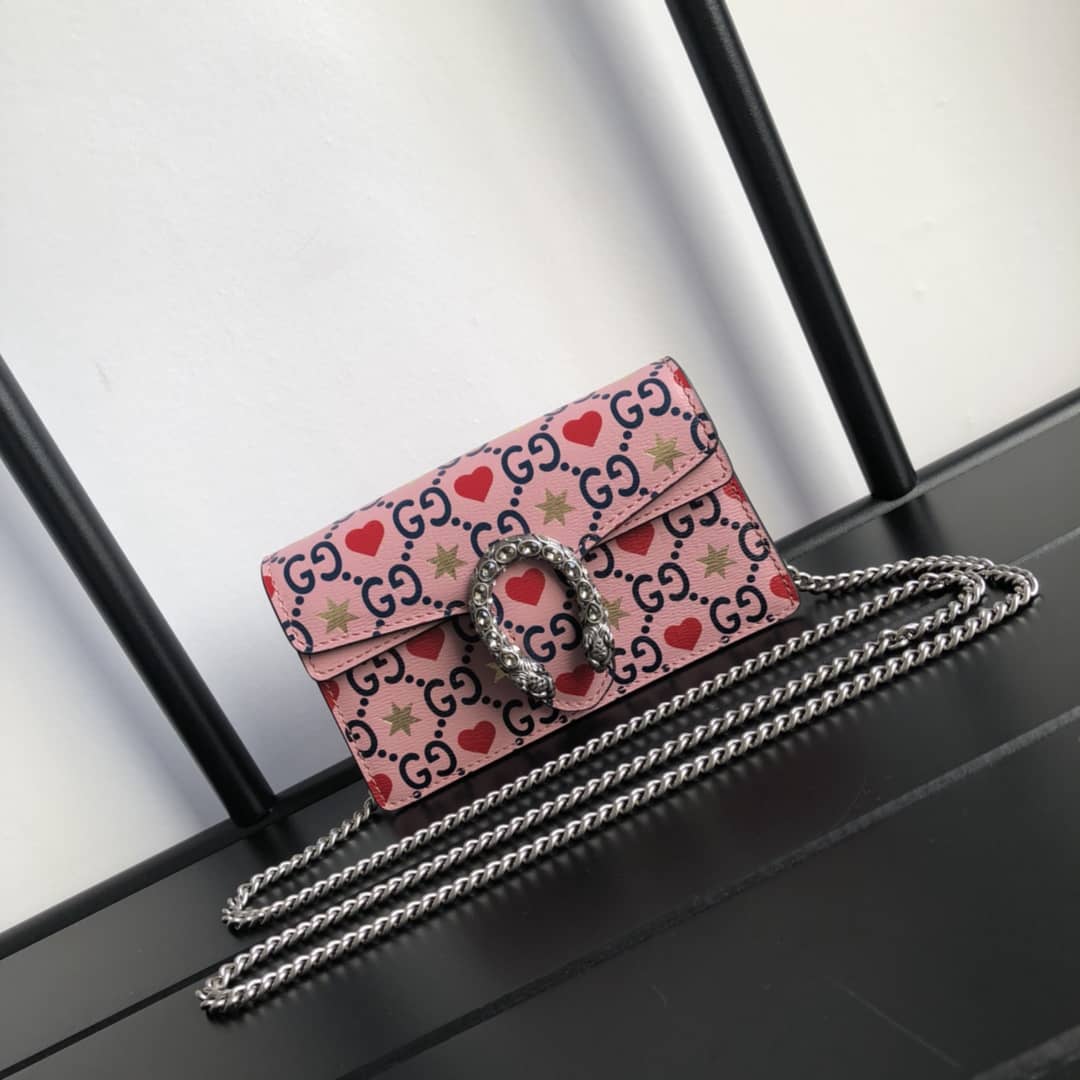 Best Replica Gucci Dionysus GG Supreme Super Mini Bag Replica Pink 476432 - Colareps