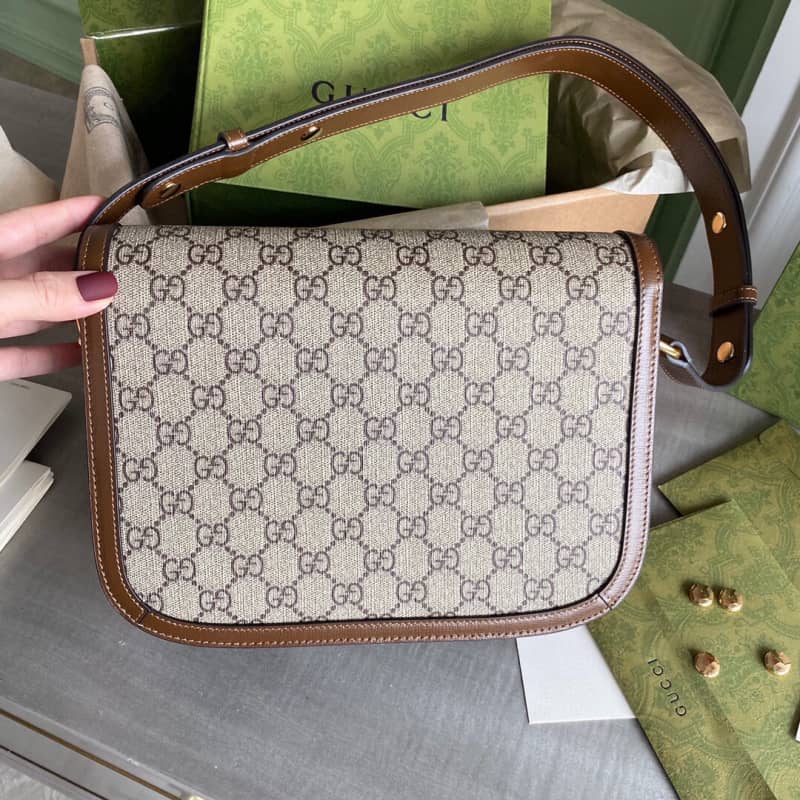 Best Replica Gucci Horsebit 1955 Shoulder Bag Replica Brown 602204 - Colareps