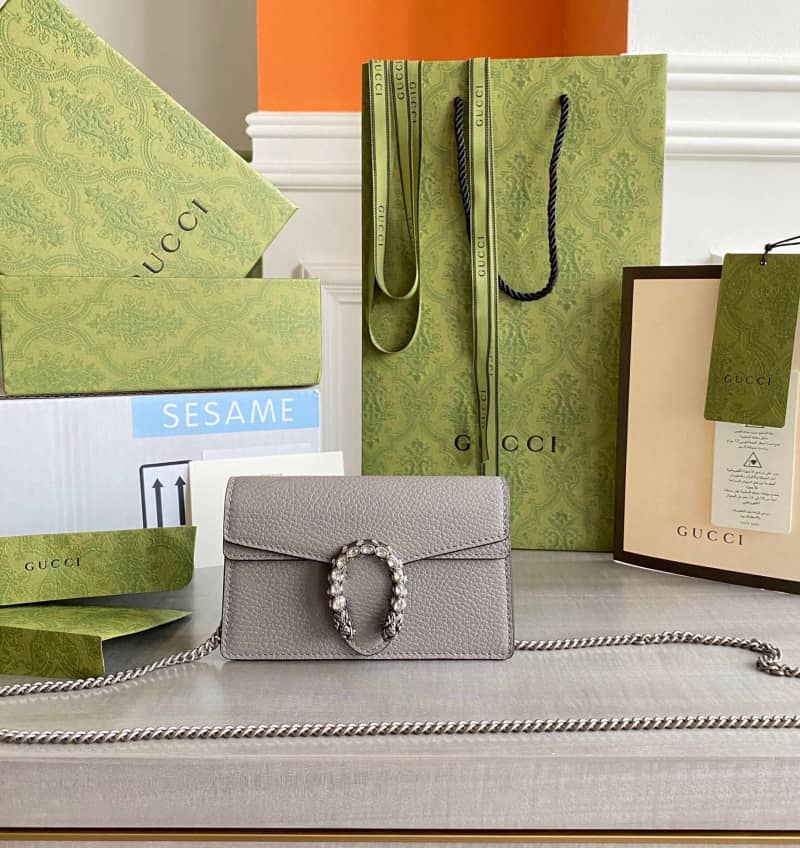 Best Replica Gucci Dionysus GG Supreme Super Mini Bag Replica Gray 476432 - Colareps