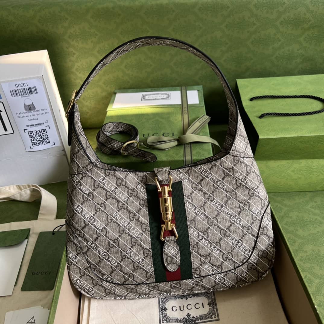 Best Replica Gucci Jackie Bag Dupe X Balenciaga The Hacker Project Jackie 1961  636706 - Colareps