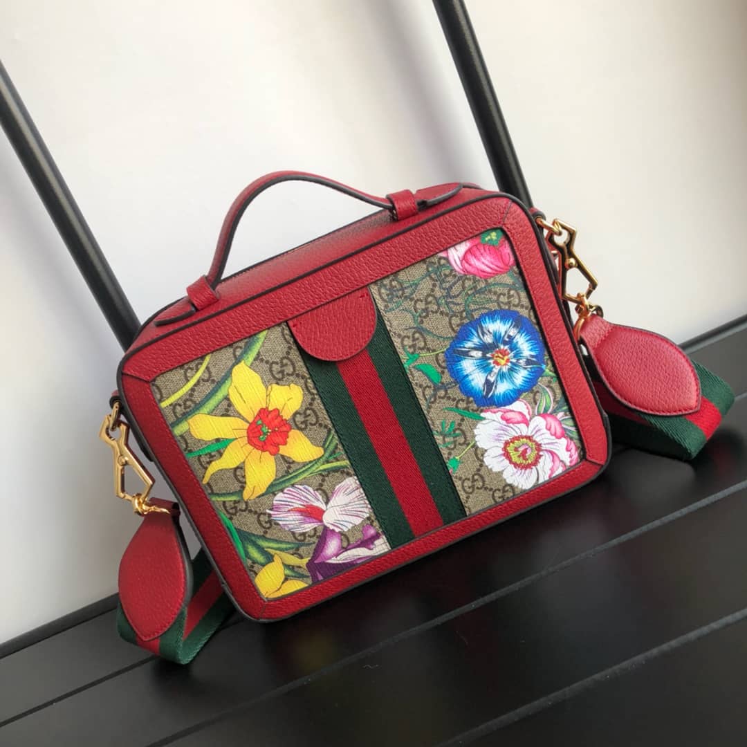 Best Replica Gucci Ophidia Small GG Shoulder Bag Replica Red 550622 - Colareps