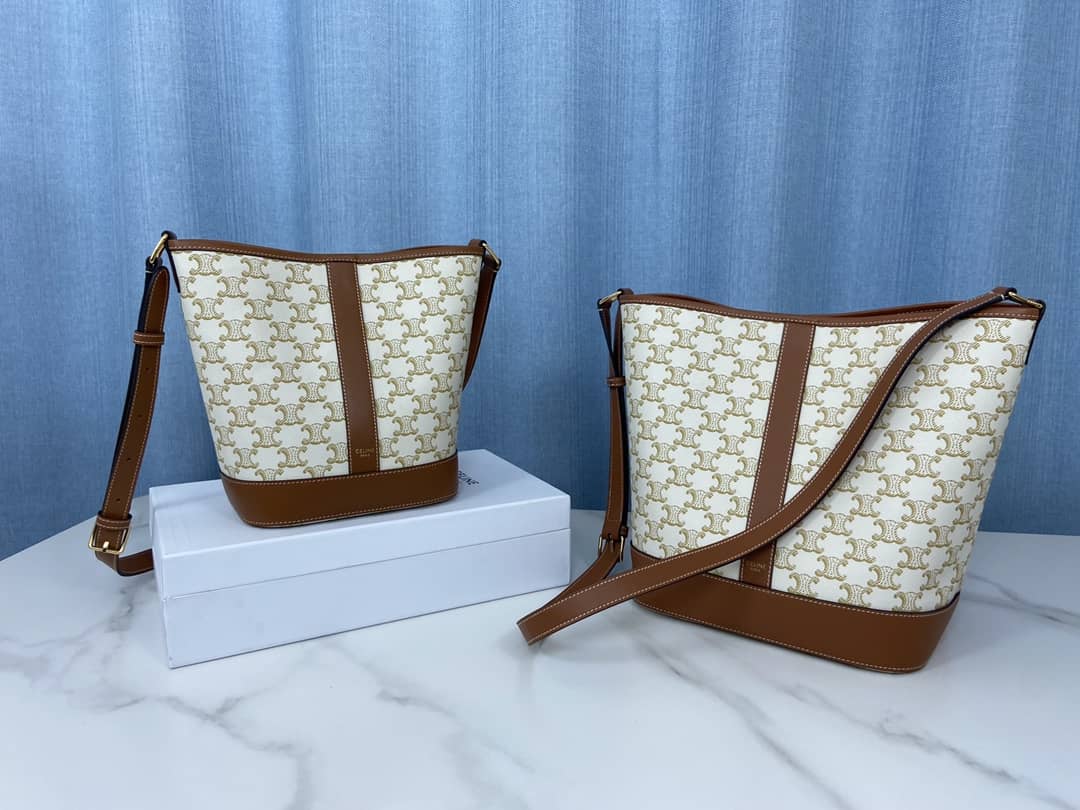 Best Replica Celine Triomphe Bag Dupe Canvas Replica Bucket Bag - Colareps
