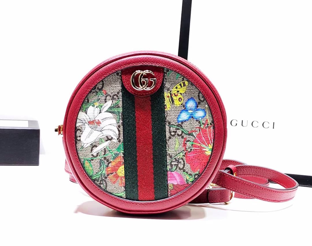 Best Replica Gucci Ophidia GG Flora Mini Replica Backpack Red 598661 - Colareps