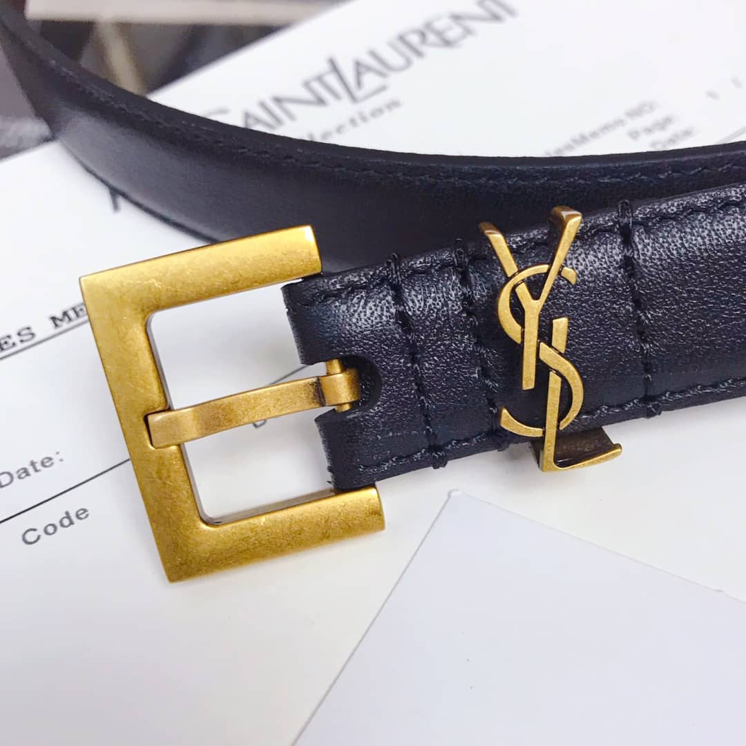 Best Replica Wholesale YSL Logo Belt 20mm For Lady - Colareps