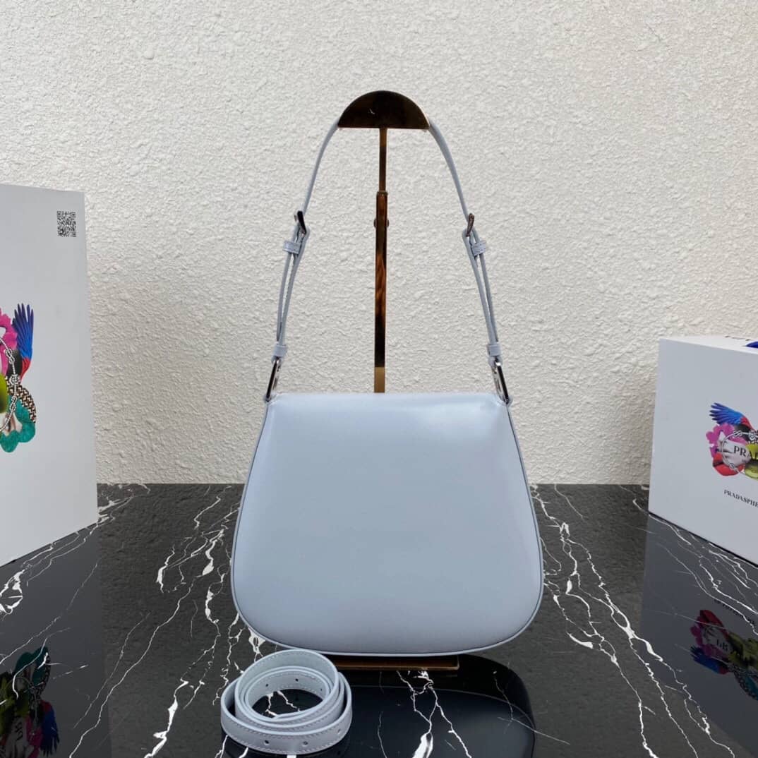 Best Replica Prada Cleo Bag Dupe Brushed Leather Flap Shoulder Bag - Colareps