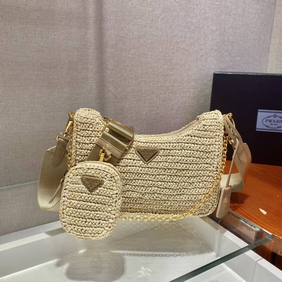 Best Replica Prada Re-edition 2005 Raffia Replica Bag - Colareps