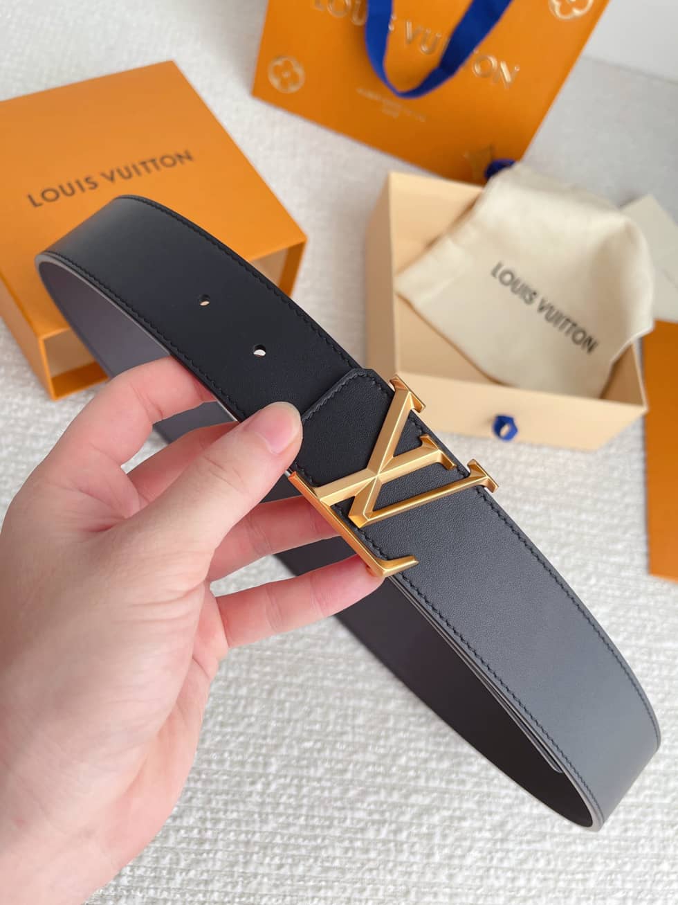 Best Replica 7 Star Louis Vuitton Leather Belt 40mm - Colareps