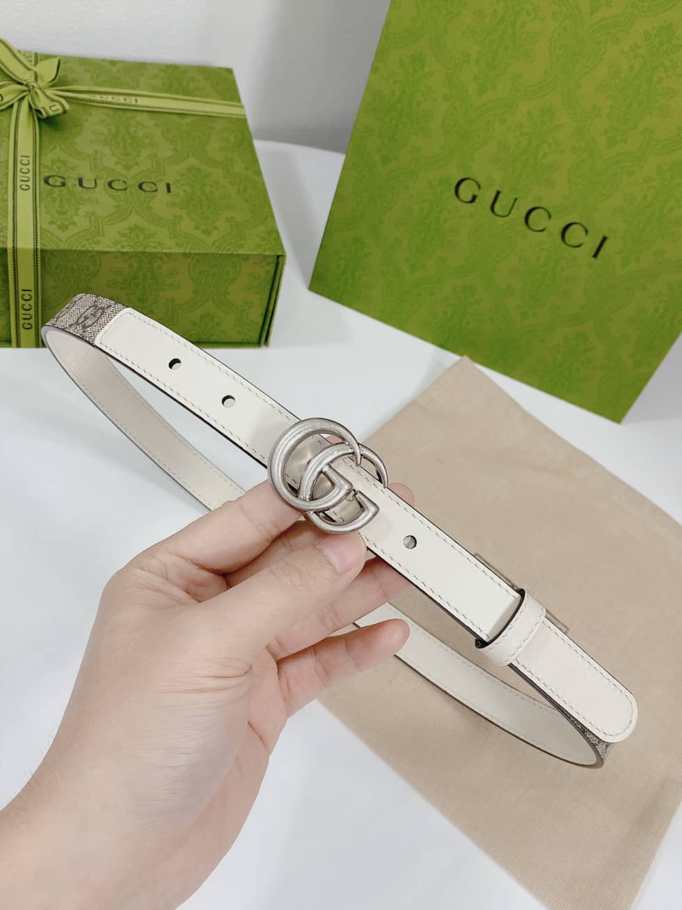 Best Replica 7 Star Gucci Leather Belt 20mm For Lady - Colareps
