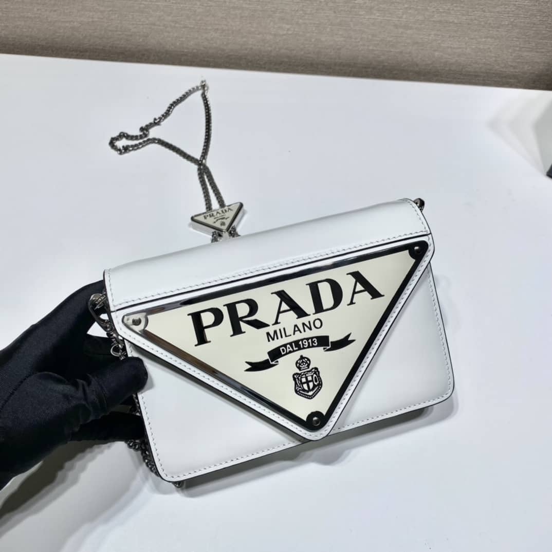 Best Replica Prada Brushed Leather Replica Shoulder Bag - Colareps