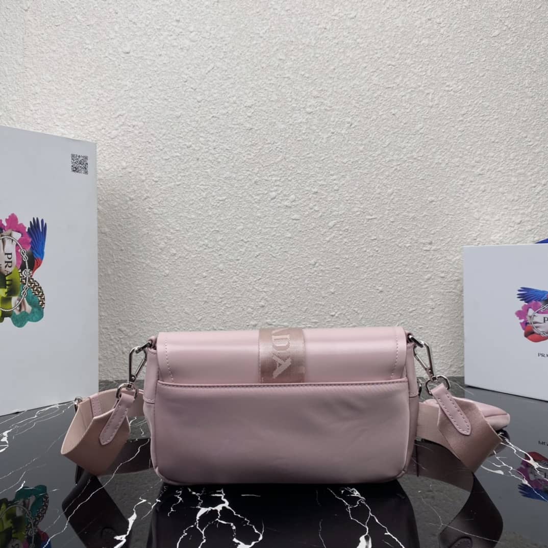 Best Replica Prada Pocket Nylon And Brushed Leather Replica Bag - Colareps