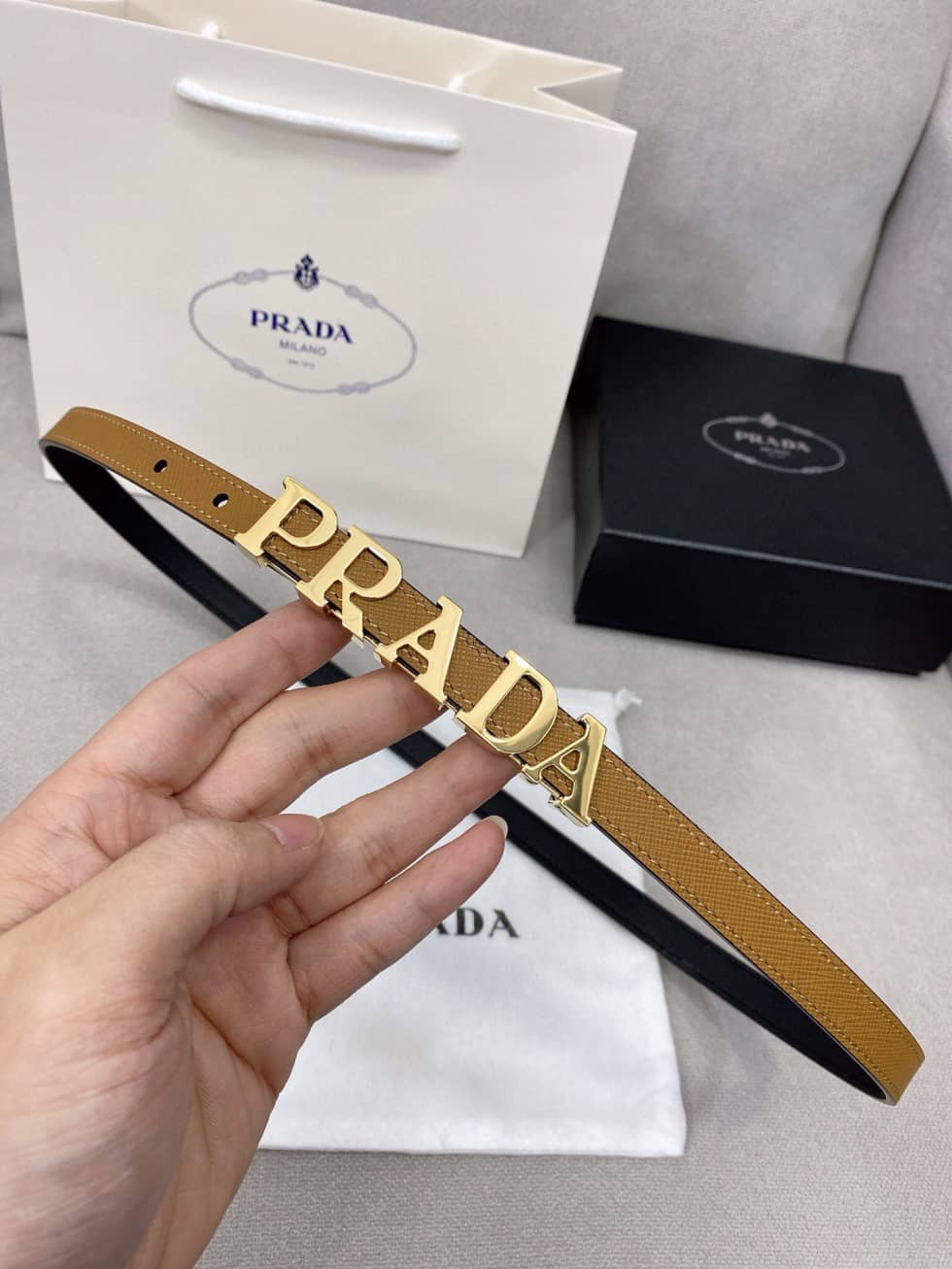 Best Replica High Quality Prada Belt 15mm For Lady - Colareps