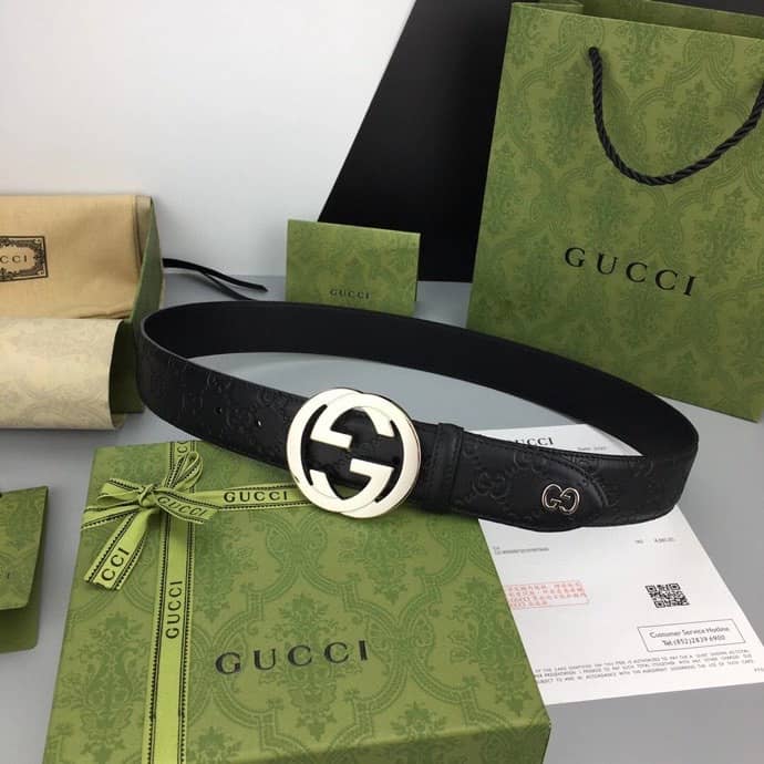 Best Replica Knockoff Gucci Logo Belt 40mm - Colareps