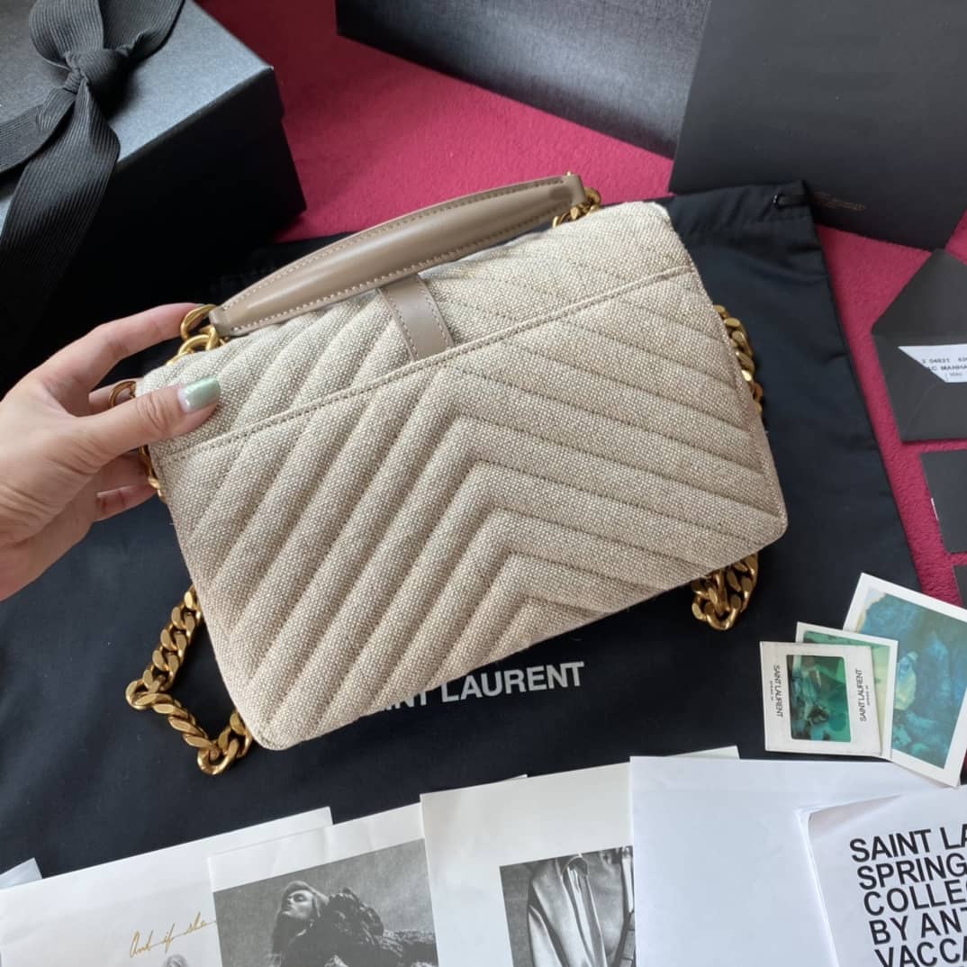 Best Replica YSL Dupes Bags Saint Laurent YSL Quilted Monogram College Shoulder Bag - Colareps