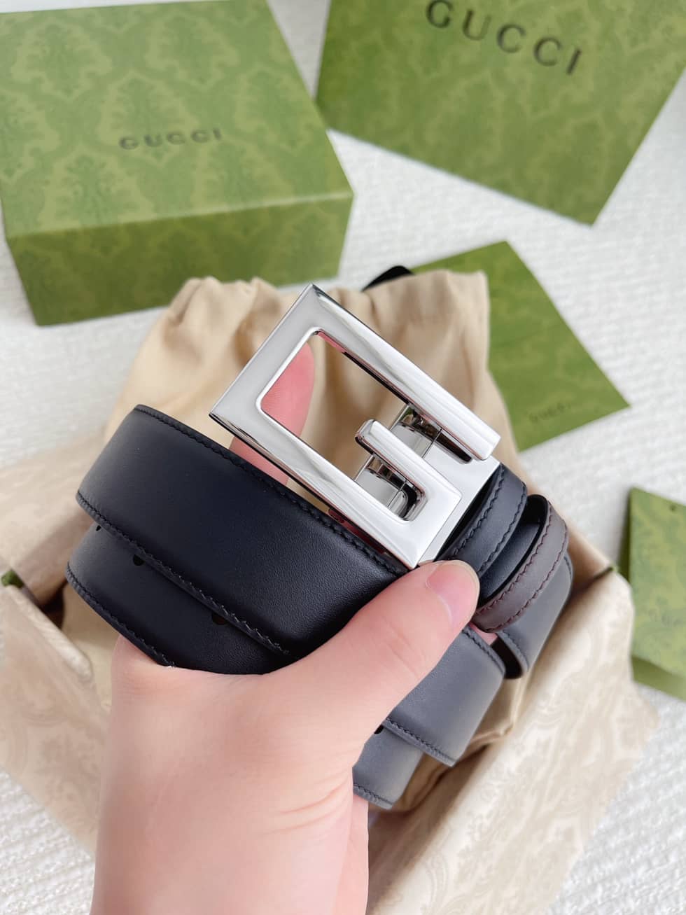 Best Replica Fake Gucci Logo Belt 35mm - Colareps